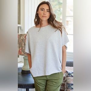 FRANK & EILEEN Original Olive Gray Fleece Capelet - One size $218 OS S M L XL